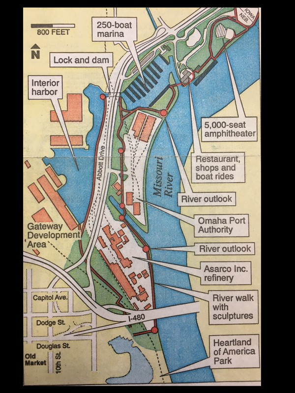 Figure 4: Riverfront Plan, April 13, 1992