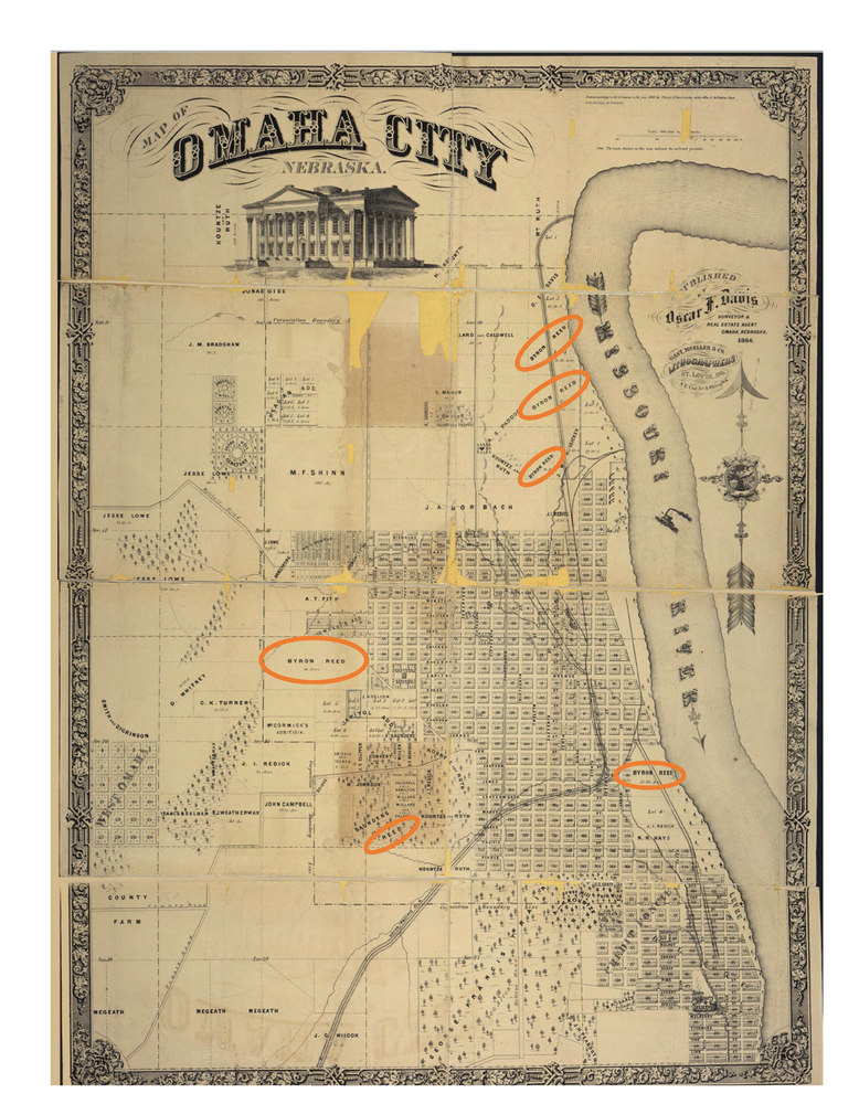 Figure 4: 1866 Omaha, Nebraska Land Survey Map