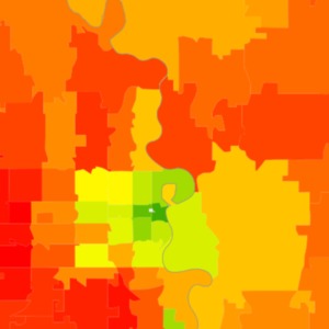 Average Annual Household Carbon Footprint by Zip Code - Douglas County, Nebraska