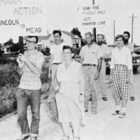 Figure 5: Omaha Action Protesters march from Lincoln to the Mead ICBM Construction Site, 1959