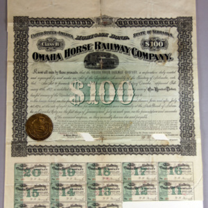 Omaha Horse Railway Company Bond