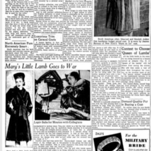 Fur Coat Advertisement, Omaha World Herald, 1942