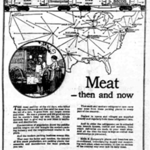 “Meat then and now.” Data Visualization. Columbia Evening Missourian, March 1, 1921.
